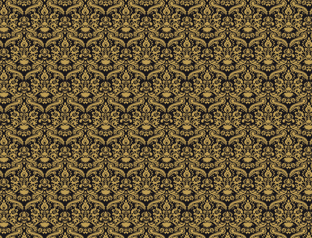 Behang Black Damask