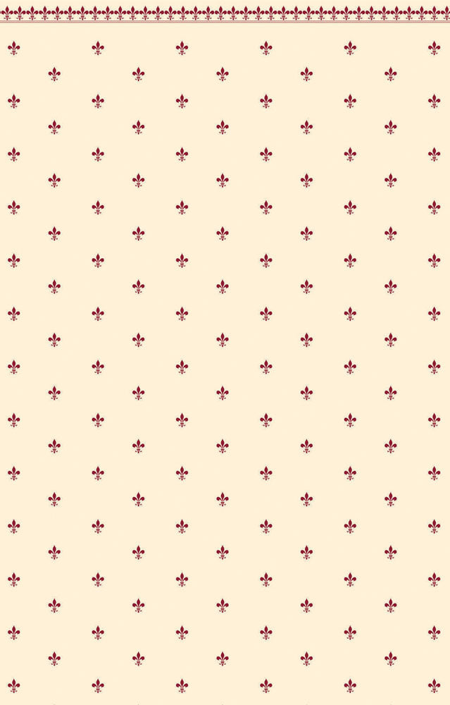 Behang Fleurdelys Burgundy