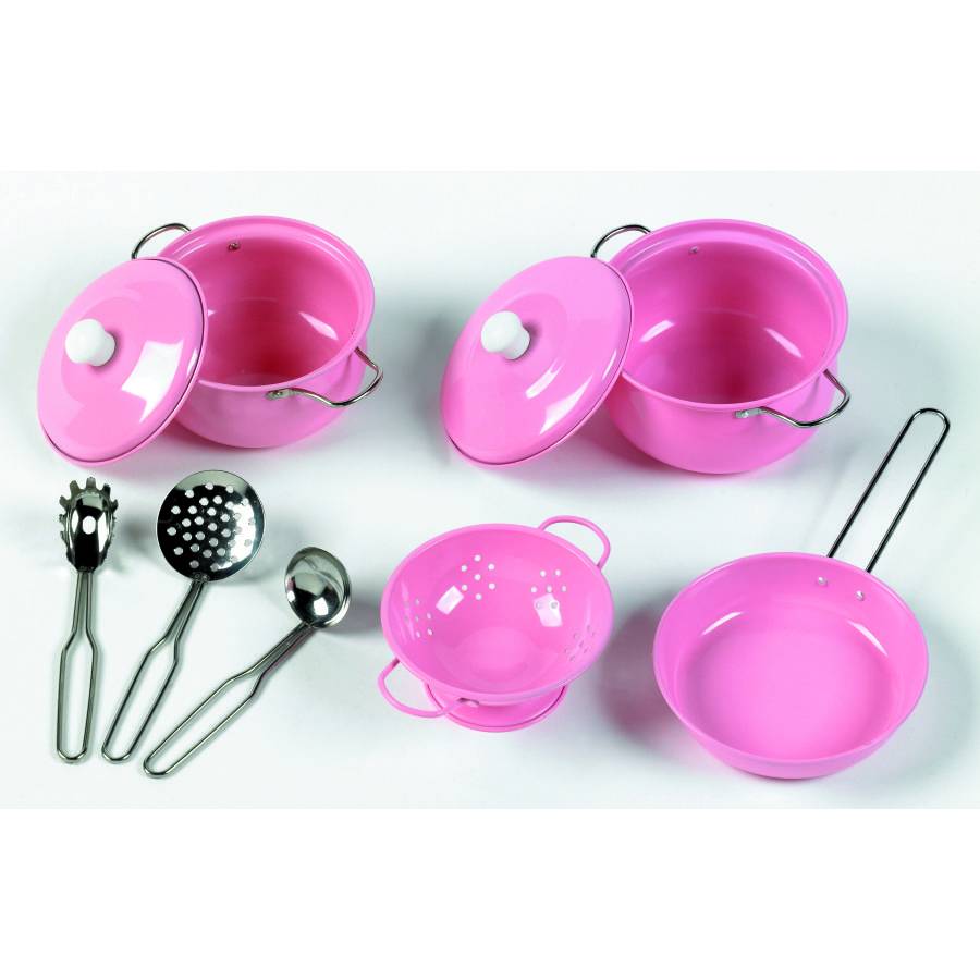 Keuken kookset roze