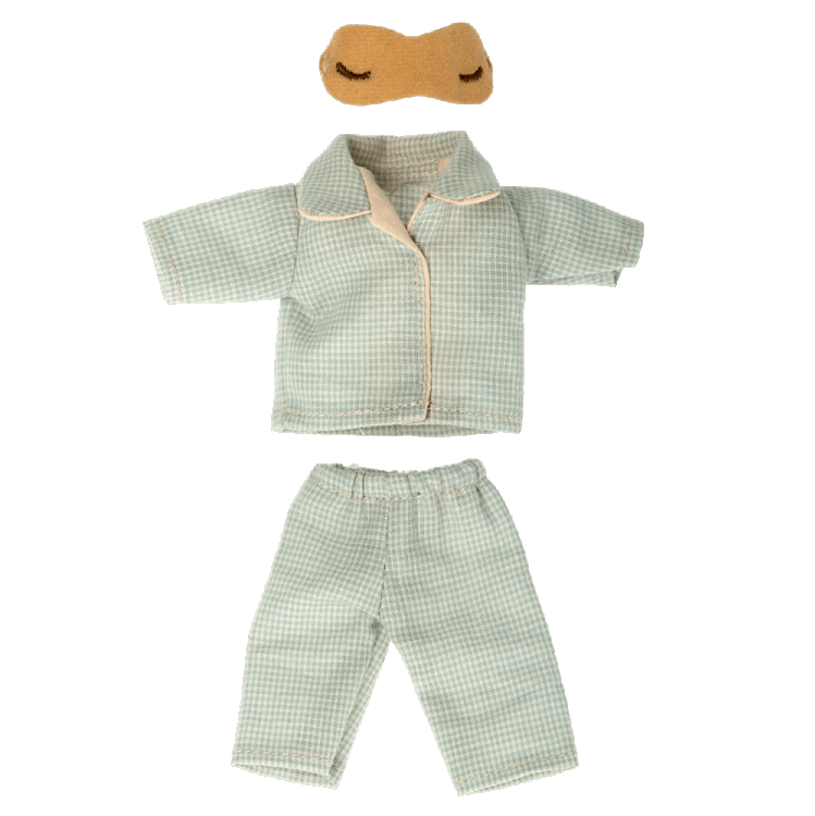 Maileg Pyjama Vader Blauw Geruit