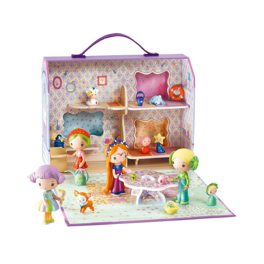 Djeco Tinyly Draagbaar Poppenhuis Bluchka en Indie_ 1
