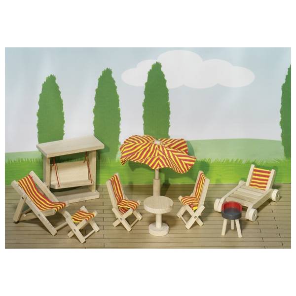 Goki poppenhuis tuinmeubels II