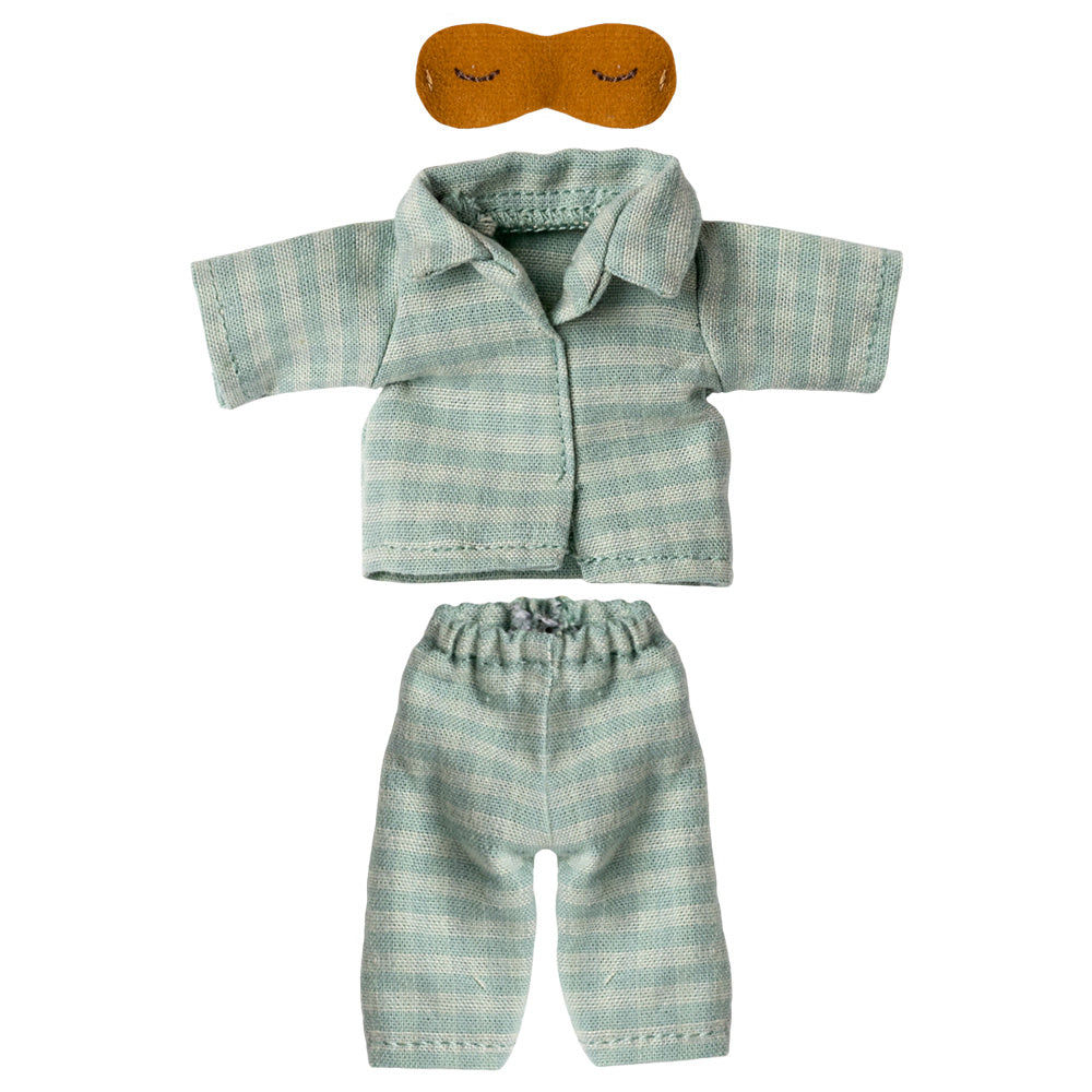 Maileg Pyjama Vader Muis  - Mint Zand