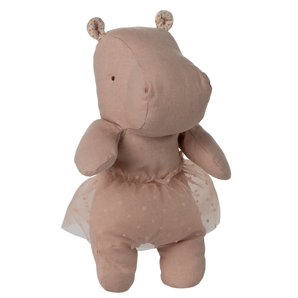 Maileg Safari Friends Nijlpaard met Jurk 23 cm  - Roze 1